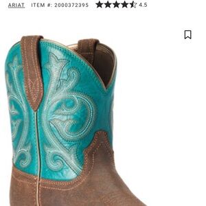 Ariat Teal and Brown Cowboy Boots